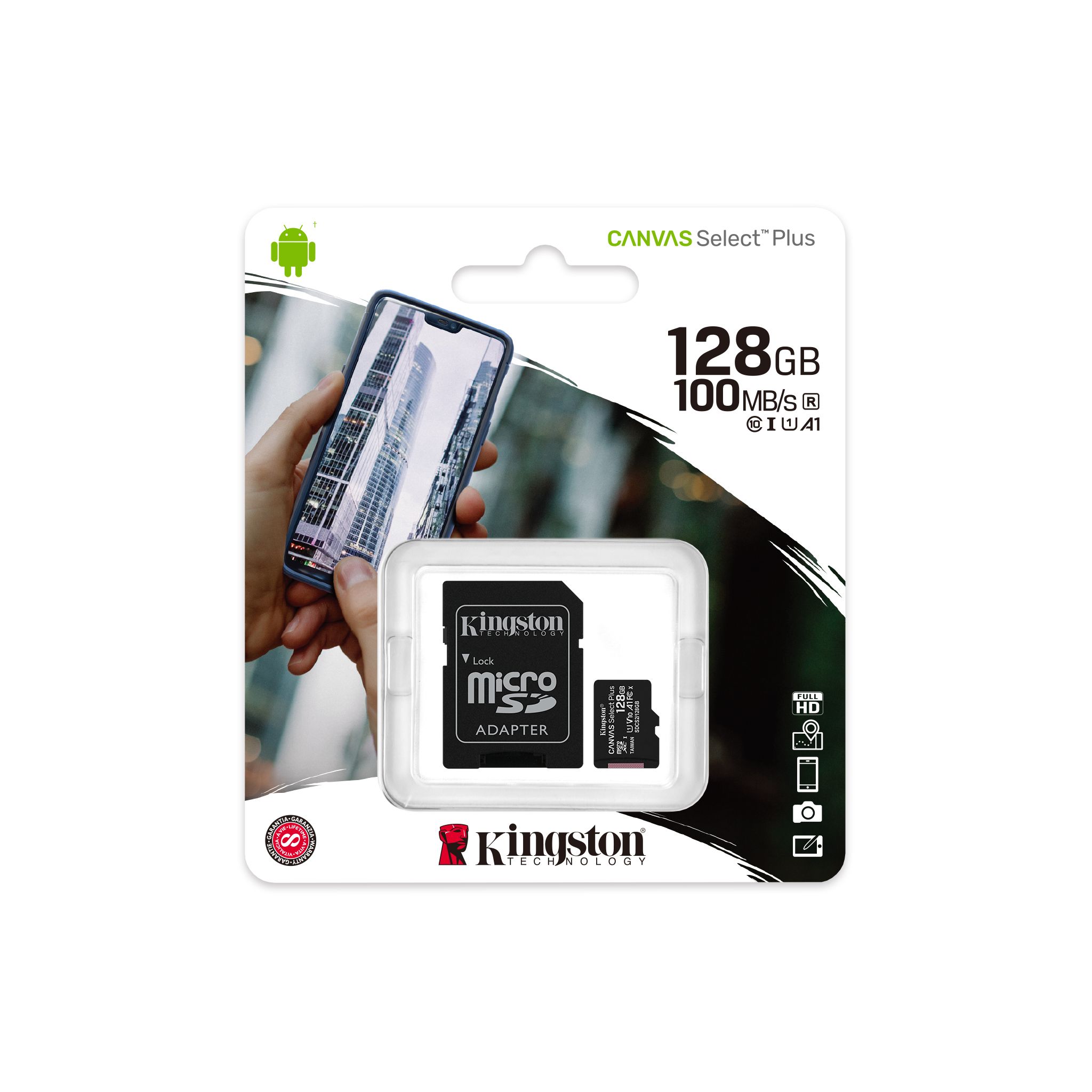 Memoria Micro Sd  Kingston 128  Gb 128gb Clase 10 100mb 128g