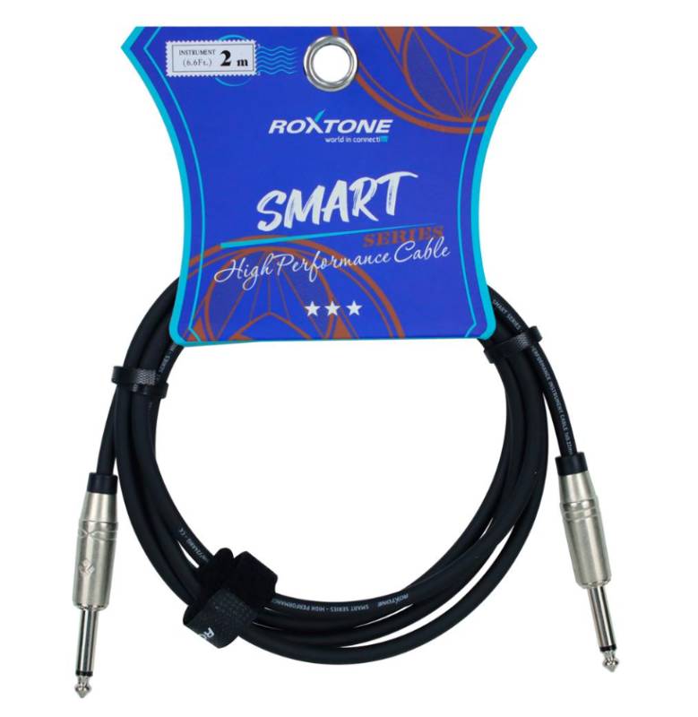 Cable Roxtone Samurai Para Instrumento 1 Plug 6.3MN X 1 Plug 6.3MN 2MT 