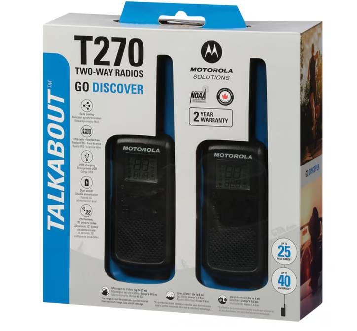 Radio de Comunicación Walkie-Talkie Motorola Talkabout T270