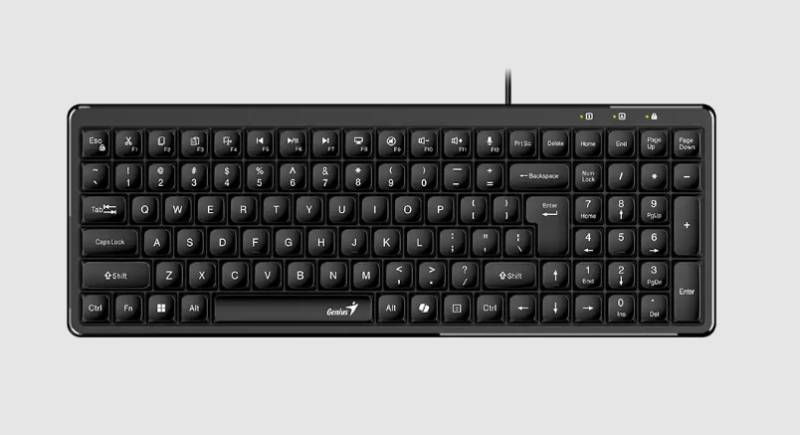 Teclado Genius luxemate 120 negro USB compacto WIN y MAC AI copilot