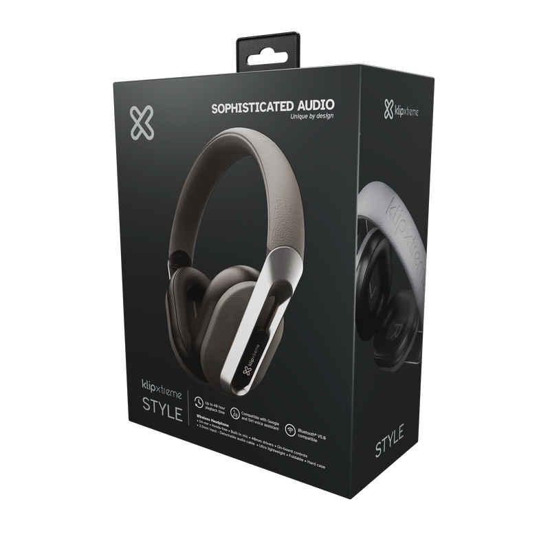 Audifono Klip Xtreme KWH750GR Onear 40HRS gris HARD CASE