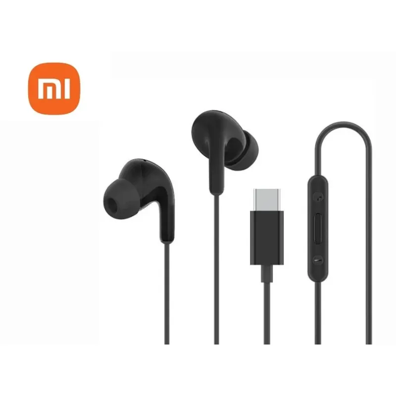 Audífono Xiaomi con cable tipo C negro silver