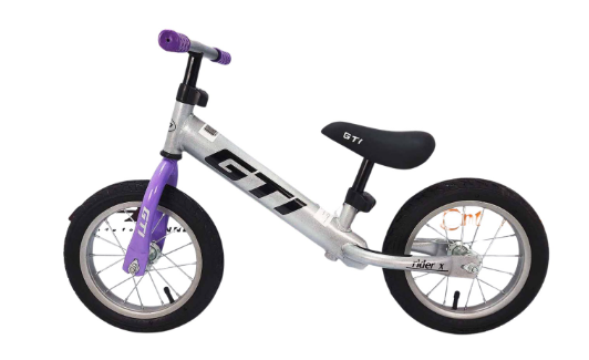 Bicicleta GTI aro 12X6 para niños plata-morado