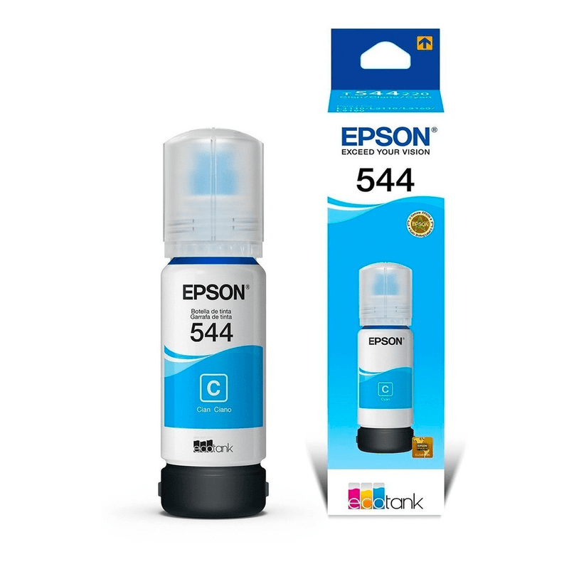 Botella De Tinta Original Epson 544 Para L3150 L3110 L5190 Cyan Azul