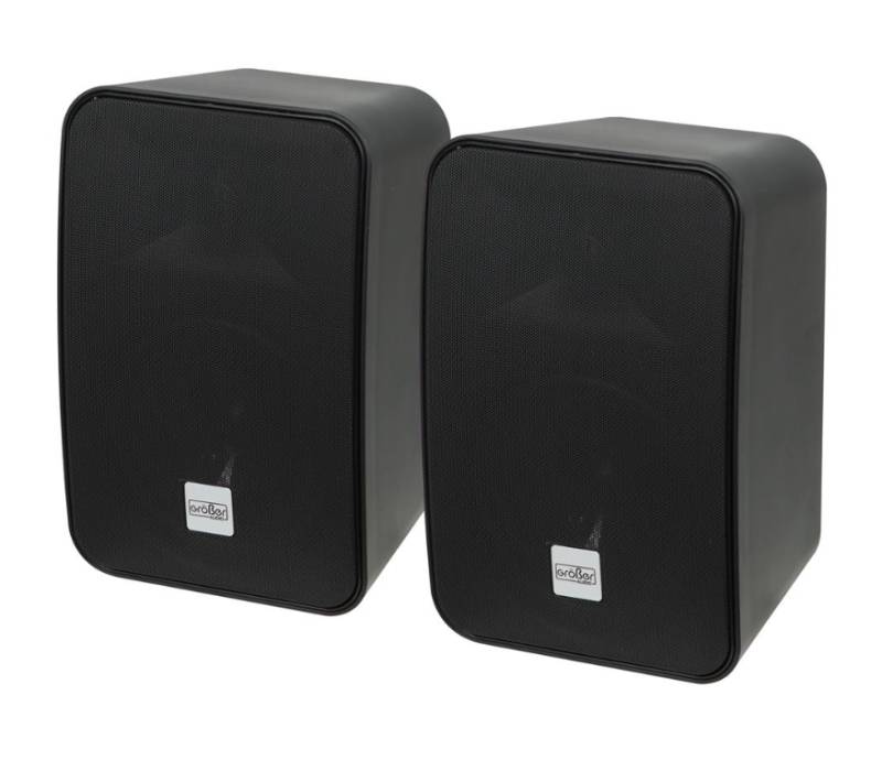 Parlante Grober audio caja pasiva 6.5 pulgadas para exterior 70/100v 50w negro x 2 PARLANTES  PKT651T-BK