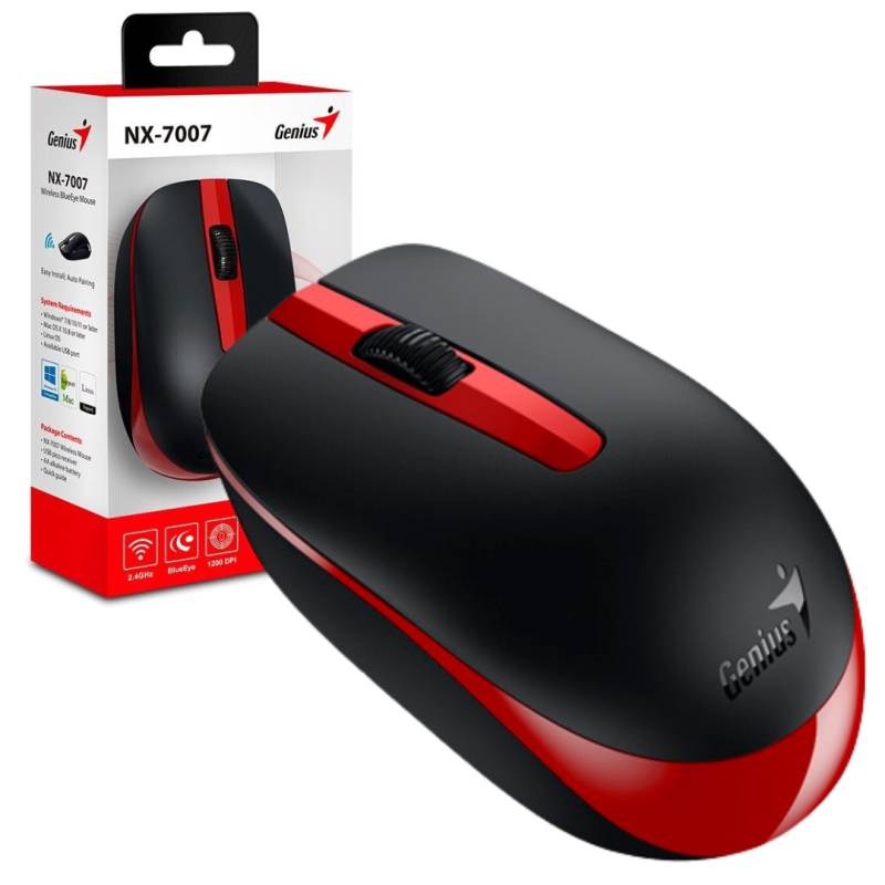 Mouse Genius Inalámbrico 2.4ghz NX-7007 1200dpi 3 botones