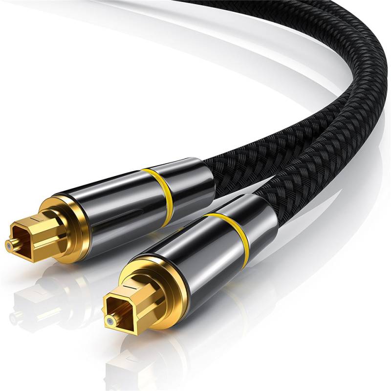 Cable optico dIgital de AUDIO TOSLINK 3m 24K GOLD PLATED calidad 