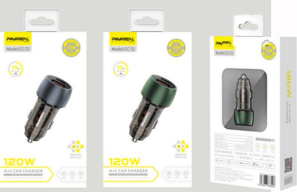 Cargador vehicular Pavareal 120w CC72