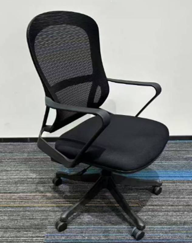 Silla de Oficina de Malla Regulable Resistente + Ruedas Soporte Brazos