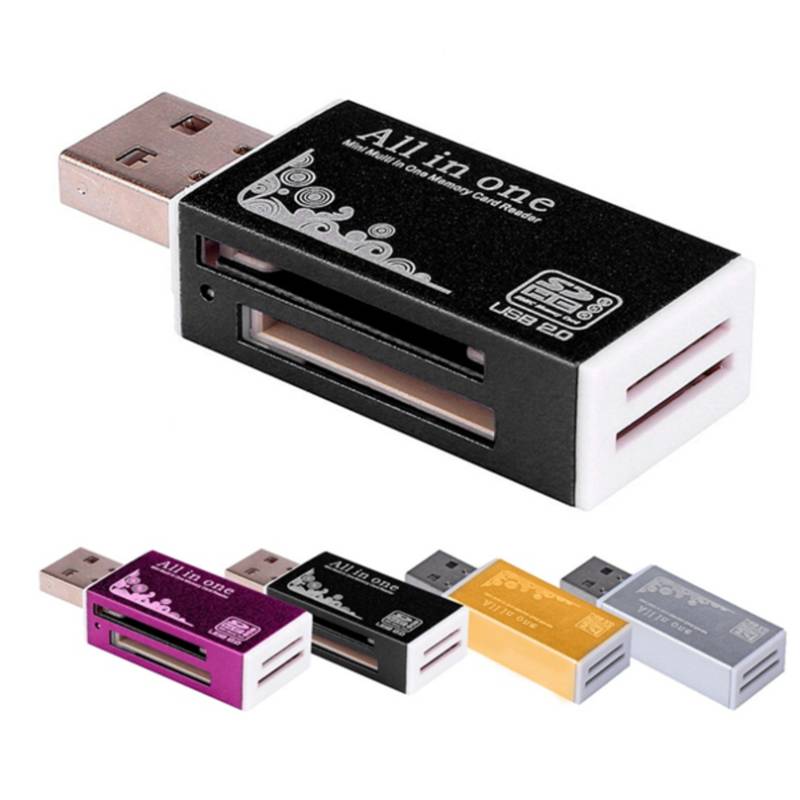 Multi Lector de Memorias 4 en 1 USB 2.0 Micro SD Memory Stick T-Flash Micro M2 