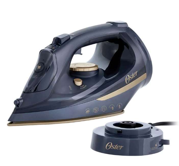 Plancha inalámbrica Oster 2 en 1 1650W con Suela de Cerámica, Azul GCSTCC5000013