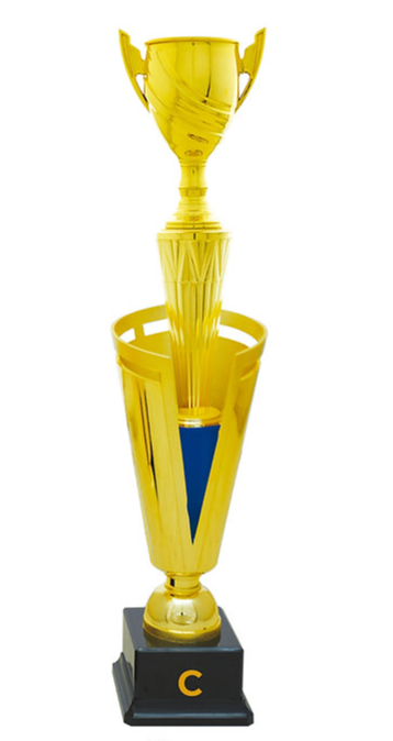 Trofeo Castro pétalo para figura dorado azul 1110B-DOAZ