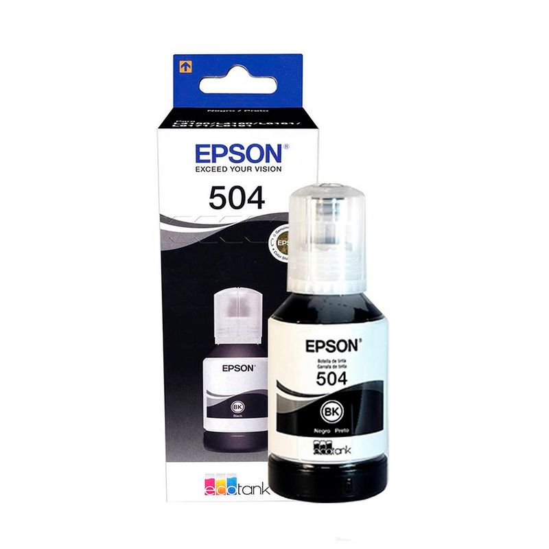 Botella De Tinta Compatible Para Epson 504 L3150 L4150 L3160  NEGRA
