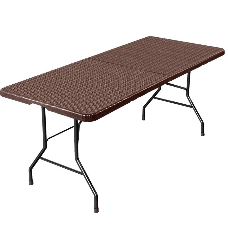 Mesa plegable rattan café 180*74 cm