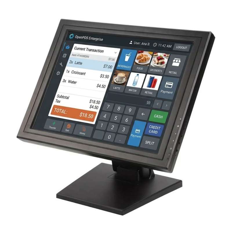 Monitor Pantalla Tactil 15 Para Punto De Venta POS Capacitiva Alta Resistencia Touch