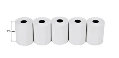 Rollo de papel térmico * 5 unidades para Bermatech 57*15mm