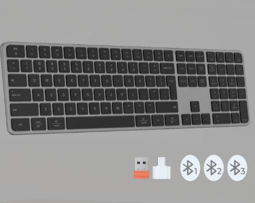 Teclado inalámbrico Meetion Ikey K230 negro-gris