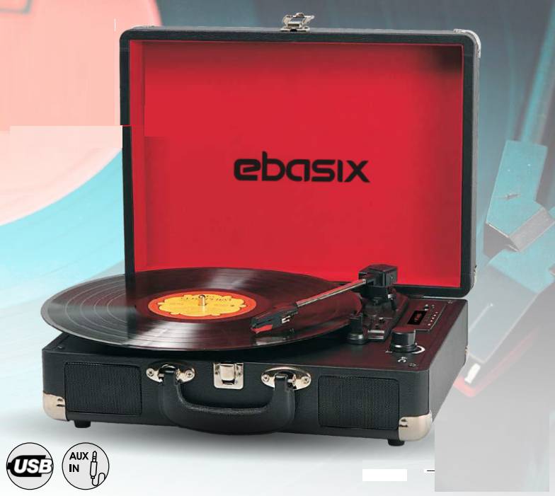 Victrola Toca Discos 6 en 1 Aux Bluetooth FM USB Vintage