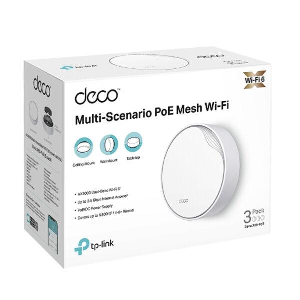 Sistema Deco Mesh Wifi 6 Tp-Link  X50 POE 3 Routers AX3000