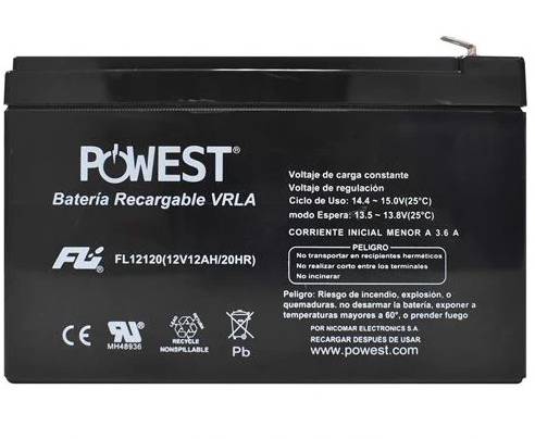 Batería Seca Powest 12 V-12AH REF. FL12120GS