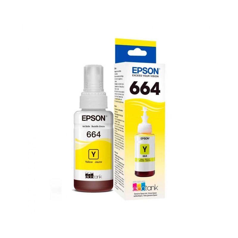 Tinta Compatible Para Epson T664 664 Yellow Amarilla