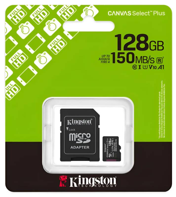 Memoria micro sd Kingston 128gb 150mb/s