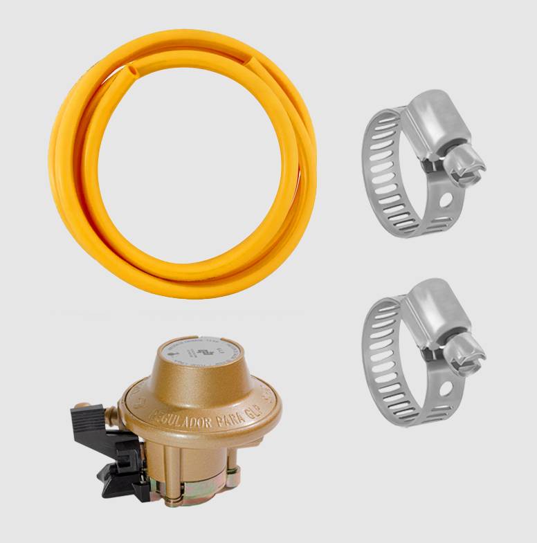 Kit 3 en 1 BP manguera valvula  regulador para cilindro de Gas bridas
