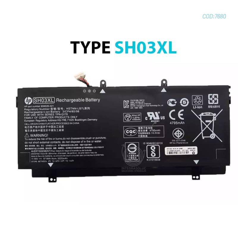 Bateria KB7159 SH03XL 14,4V 48WH 04-01-049