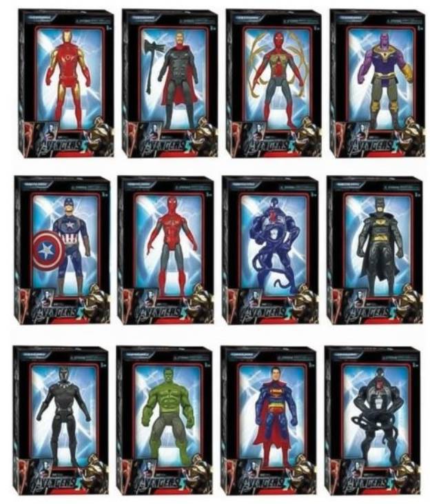 Figura de accion personajes marvel avengers (unidad)