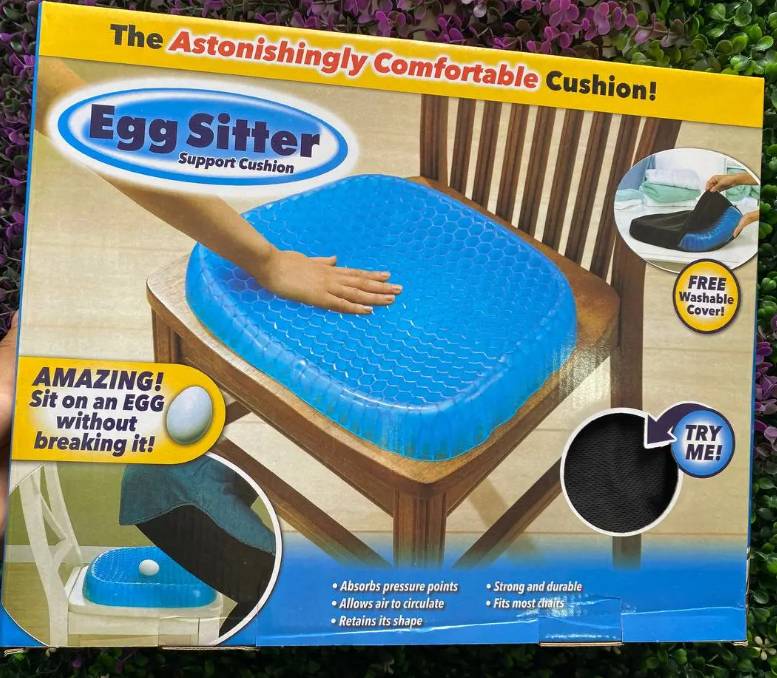 Cojin de gel  absorbente para silla o asiento color azul