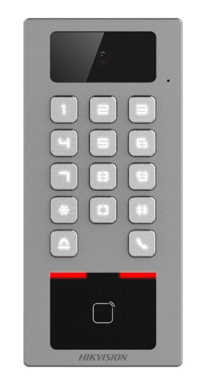 Control de acceso Hikvision DS-K1T502DBWX-C video tarjeta pin app móvil