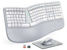 Combo Teclado Y Mouse Ergonómicos inalámbricos Meetion Director C2 Blanco