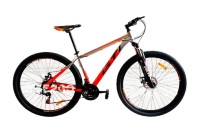 Bicicleta GTI Aro 29 Cambodia Plata Naranja  