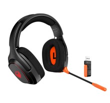 Audífono Meetion gamer MT-BTH012 wireless negro naranja