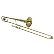 Trombón marca Orich alto dorado OT-151 con estuche