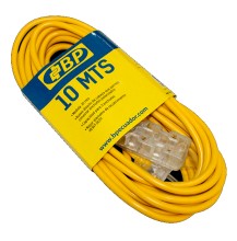 Extensión Electrica BP 10 Metros Amarilla 3 Tomas BP00646