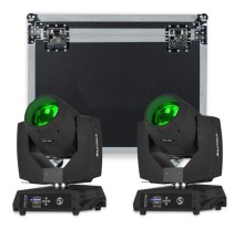 2 Luces Robotica Beam Spot Gobo 230w Dmx Ip33 Pantalla Rgbw + Case Event Go