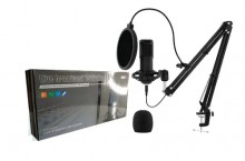 Micrófono De Condensador + Brazo Anti Pop Estudio Broadcast