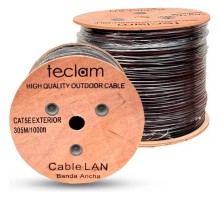 Rollo de cable Teclam ftp 305M cable lan negro