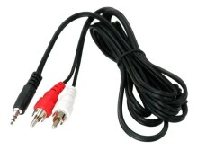 Cable Auxiliar Discman De 3.5mm A 2 Rca Blanco Rojo 1.5 M