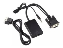 Adaptador Convertidor Vga A Hdmi + Audio Pc A Tv Smart