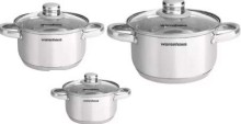 Juego de ollas Warenhaus acero Atlantis 6 piezas SM36166C M36166C MB