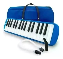 Melodica de Viento 37 Teclas + Estuche Rosa y Celeste