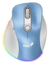 Mouse Genius wireless mini ergo 9000S pro recargable dual azul
