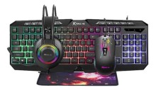 Teclado combo Xtrike me gamer 4 en 1mouse audífonos mousepad CMX410 SP
