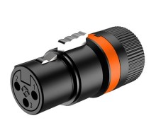 Adaptador jack canon (XLR) giratorio bajo perfil negro LX3F