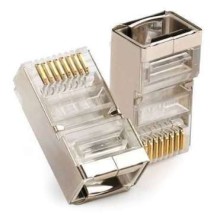 Conector EVL rj45 cat 6 8p8 cat6s 50 unidades metalicos