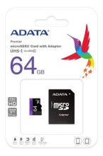 Tarjeta De Memoria Micro Sd 64gb 64g Adata Clase10 100mbs