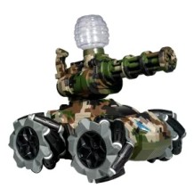Carro de juguete color camuflaje con canon de agua control remoto 2.4hz