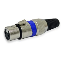 Adaptador jack canon metálico azul GCA-027BL